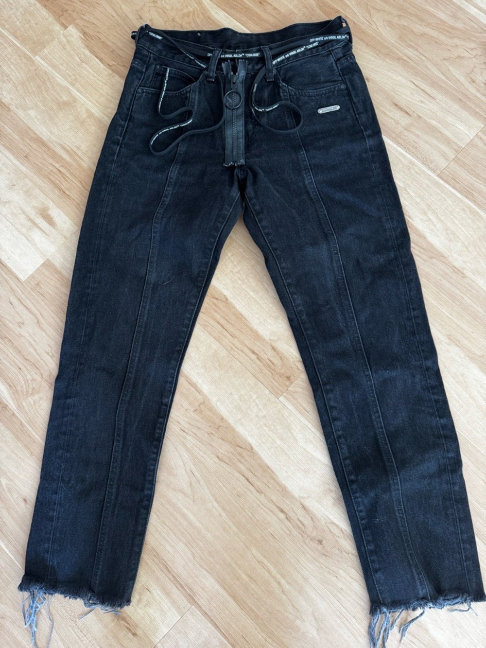 Off-White c/o Virgil Abloh Black Jeans Cropped Jeans Size 28